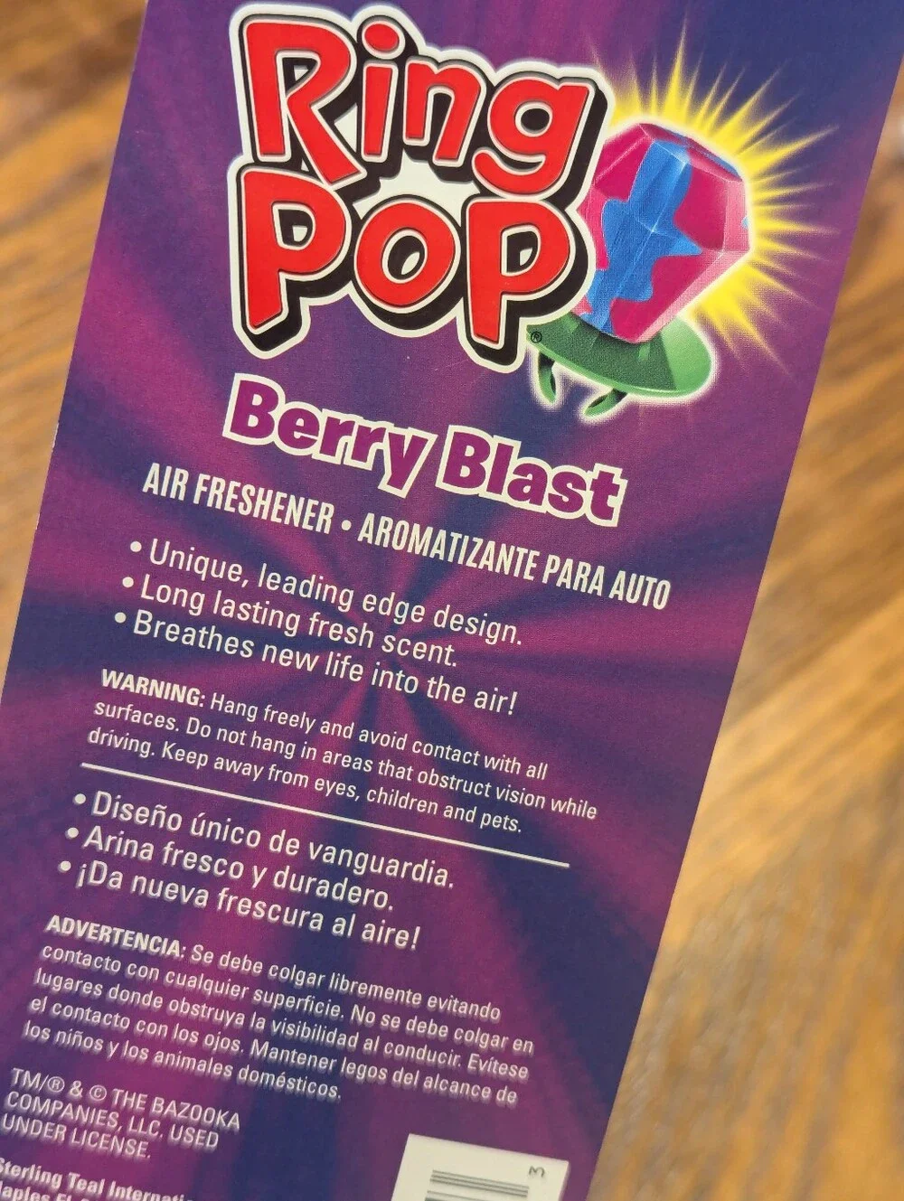 2 For $5 Item: Ring Pop Car Air Freshener NWT!